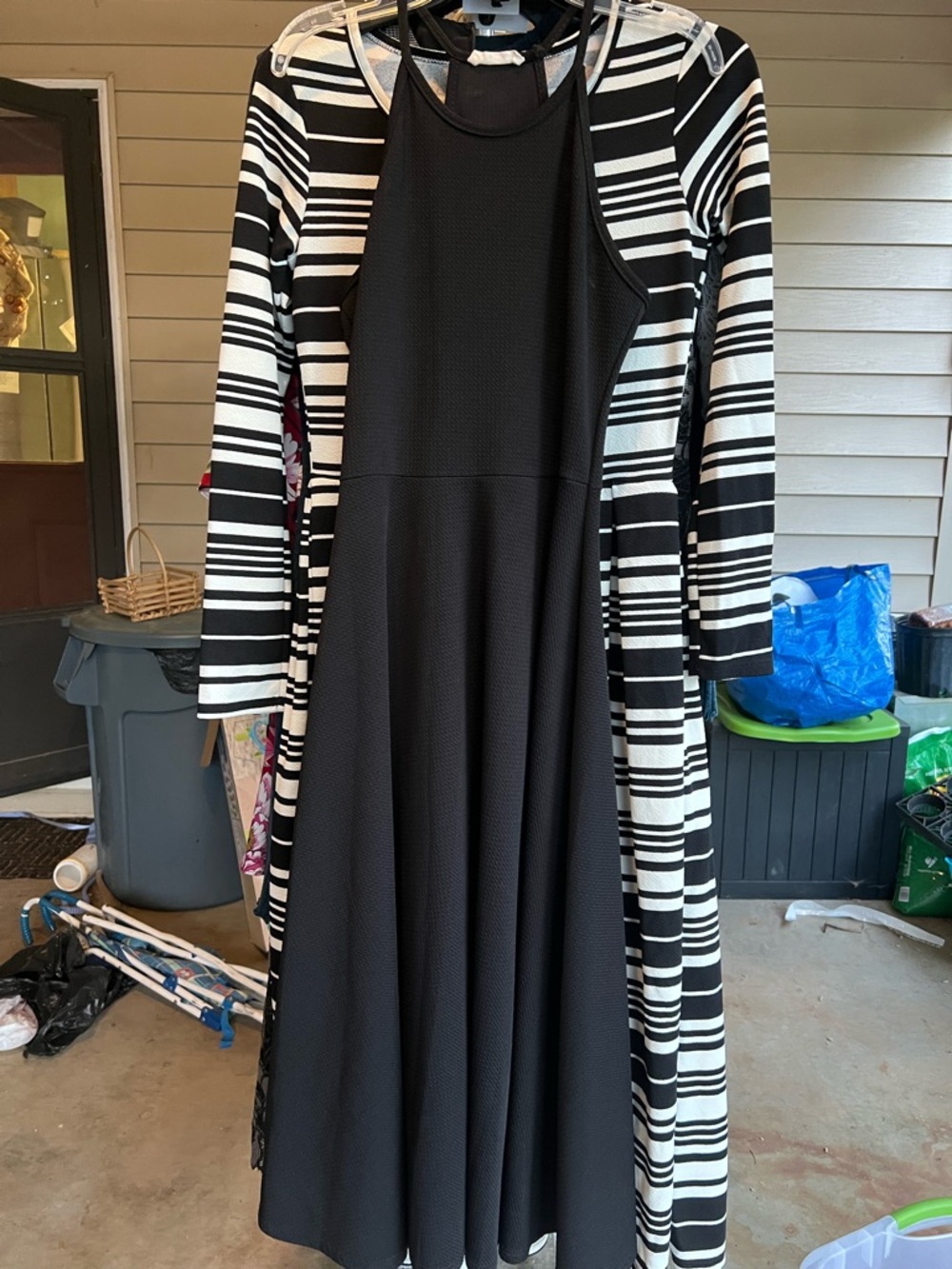 Olivia Rae Black Midi Halter A-Line Dress